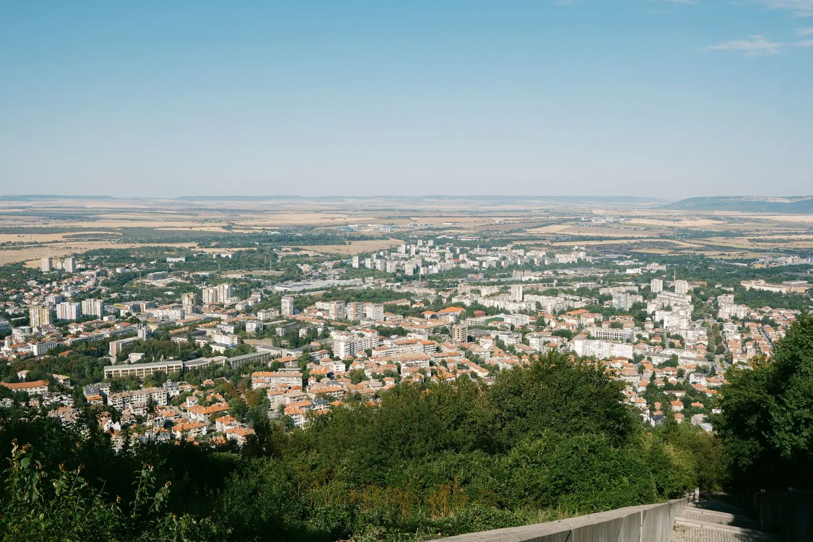 Panoramic view over the city of Varna from a hilltop. Photo by Ramon Karolan.